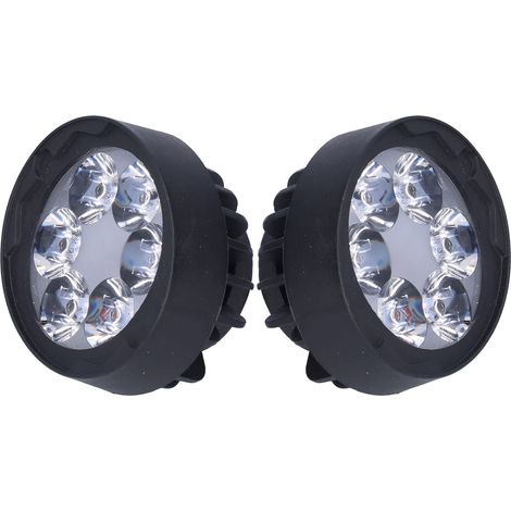 Paire de projecteurs LED 12V pour rétroviseur, 6 LED, 6000K, 1000LM, faisceau route/croisement, pour moto (1/5)