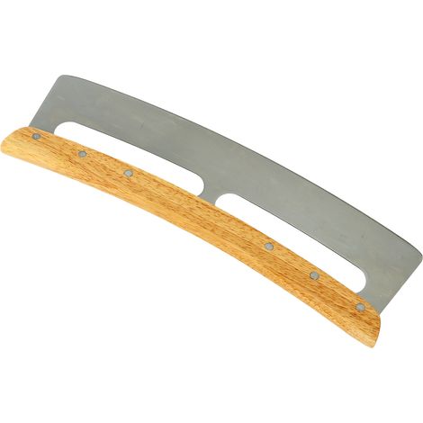 Coupe-pizza professionnel à lame en acier inoxydable trempé de qualité alimentaire, couteau à pizza portatif avec étui de protection et poignée unique. (1/5)