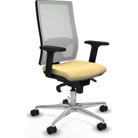 Sedia da ufficio piqueras y crespo Horna pelle sintetica crema