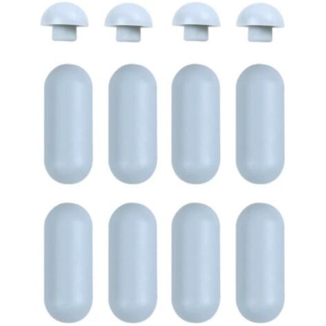 Amortisseur Universel WC,12 PCS Tampons pour abattant de WC,Tampon Universel pour Siège de Toilette Kit D'amortisseurs,Abattant WC Tampon de Remplacement de Toilette Pour la maison,le bureau etg