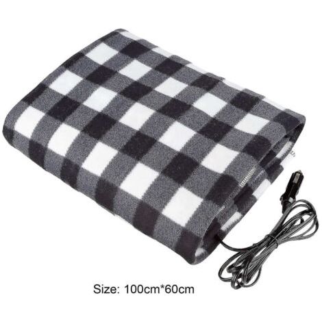 Couverture chauffante électrique portable en laine 12 V pour voiture, économique et chaude, idéale pour l'hiver. (1/5)