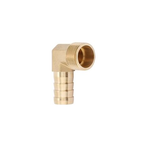Raccord coudé cannelé en laiton à filetage mâle 3/4" (19 mm) (1/5)