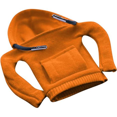 Housse de levier de vitesse en forme de sweat à capuche orange, accessoire intérieur auto, protection pour pommeau de vitesse. (1/5)