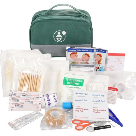 Trousse de premiers secours 98 pièces, sac d'urgence pour la maison, la voiture, les voyages, le bureau, le sport
