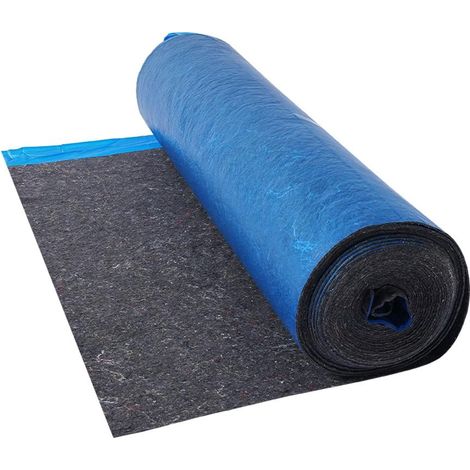 Installation Facile Rouleau Sous-Couche Isolante 3 mm Anti-Infiltration pour Parquet et Vinyle 9,3 m² Bleu (1/5)