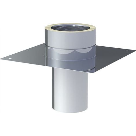 Plaque de base Ø 150 mm pour rehausse conduit de cheminée