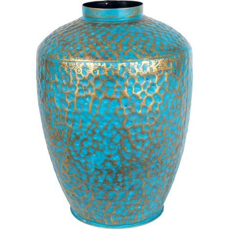 Grand vase doré ethnique pour la décoration de la maison et les cadeaux (1/3)