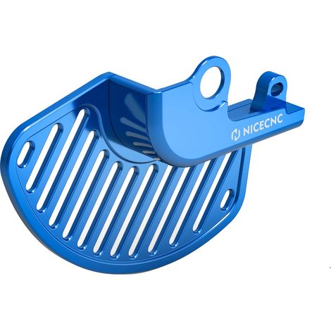 Protector de disco de freno, aluminio duradero, diseño ligero, delantero azul. (1/2)