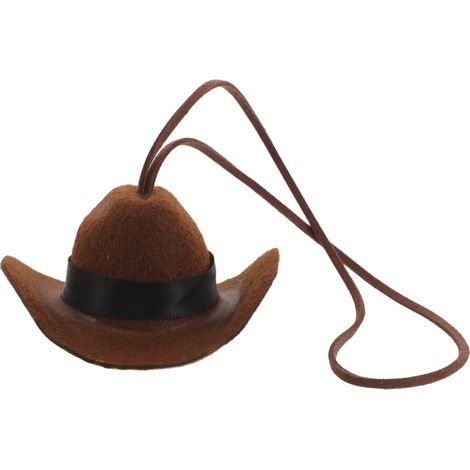 Accesorio para espejo retrovisor del coche: sombrero de vaquero, decoración del oeste, color marrón. (1/2)