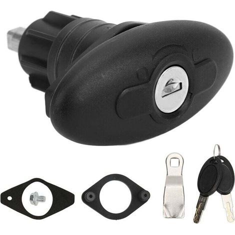 Jiawu Cerradura de puerta de cabina para autocaravana, cerradura de compresión ovalada de aleación de zinc y nailon de 30 mm para autocaravanas, caravanas y yates (1/4)