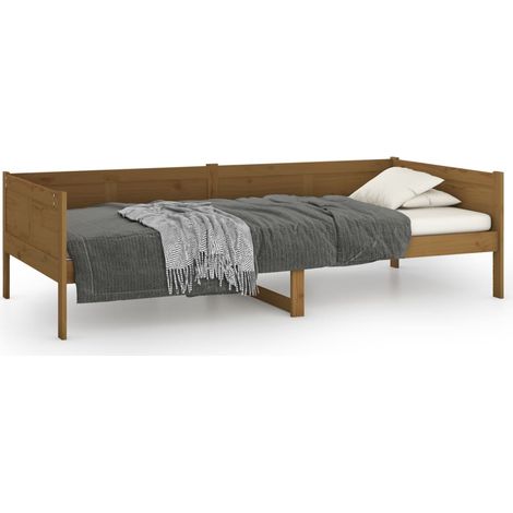 vidaXL Tagesbett Braun Honig Massivholz Kiefer 90x190 cm