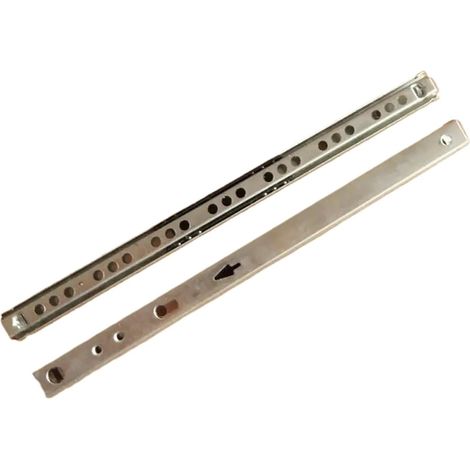1 paire de glissières à billes en acier pour tiroir, deux sections, 17 (1/5)