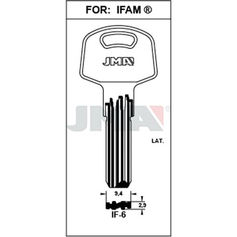 Llave de seguridad de latón IF-6