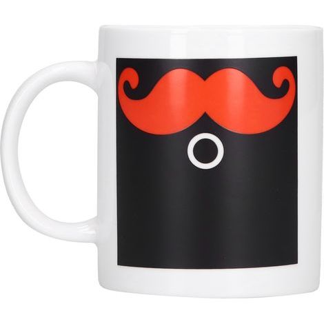 Tasse thermosensorielle innovante à motif barbe changeant de couleur, idéale pour bureau, maison ou dortoir. (1/5)