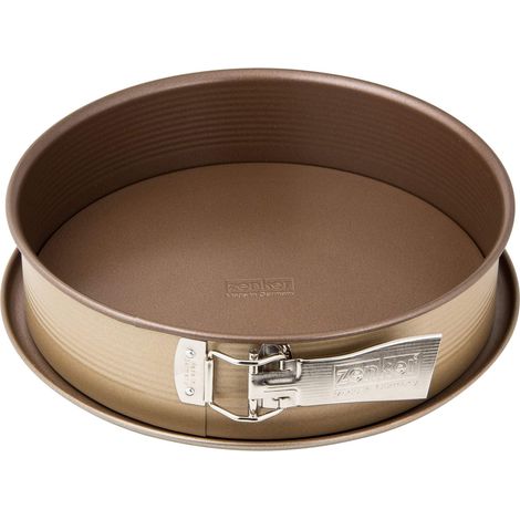 Zenker Tortiera apribile Linea Mojave Gold Dorata ad 1 Fondo con Base sporgente in Antiaderente con Particelle minerali di Rinforzo - Dimensioni : ø 26 cm (1/4)