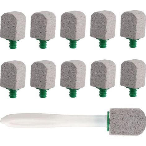 Pack de 10 Pierre Ponce Brosses de Nettoyage de Toilettes Efficaces, Pierre Ponce pour Enlèvement Profond des Taches dans la Salle de Bains (1/5)