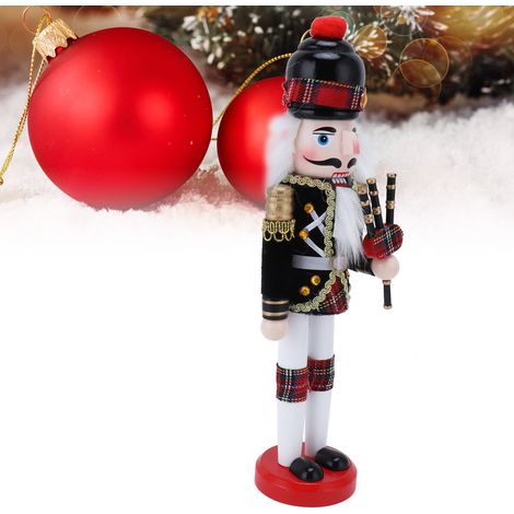 Casse-Noisette Soldat Marionnette en Bois Fait Main Décoration de Coffret à Vin de Noël Ornement1410A (1/5)