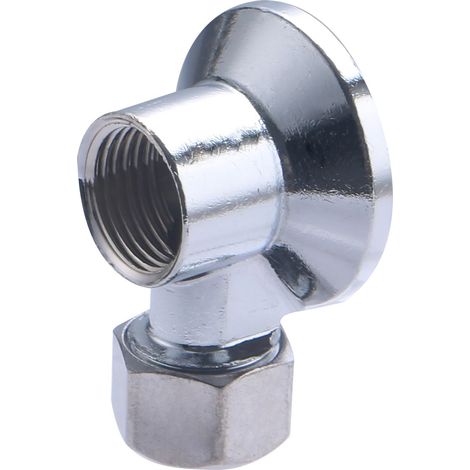Codo Mural Bicónico para Tubo de Cobre QUICK PLOMBERIE - Ø12 Hembra 1/2 Cromado