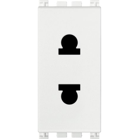 VIMAR - 19234.B Presa SICURY 2P 16A USA+EU D4,8mm bianco