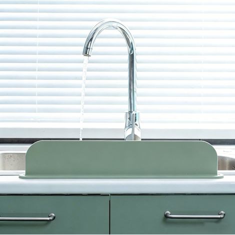 Barrière d'eau en silicone pour cuisine, plaque de protection anti-éclaboussures pour évier et plan de travail, pare-éclaboussures domestique pour (1/5)