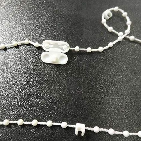 Accessoires pour perles de base de 89 mm, chaîne de perles de 10 m, lot de 4 boucles de perles, accessoires pour stores/rideaux enrouleurs