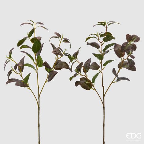 EDG Enzo De Gasperi Menta Ramo x3 Ass. H 60 Cm Pianta Artificiale Marrone 1 Pz