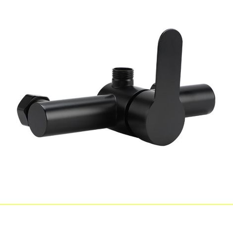 Robinet mitigeur en acier inoxydable noir pour douche (1/5)