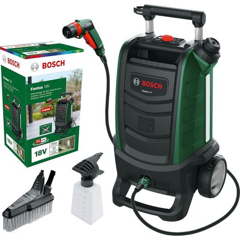 Bosch Cordless 18v Pressure Washer Cleaner Fontus 20 Bar Bare Detergent Nozzle (1/5)