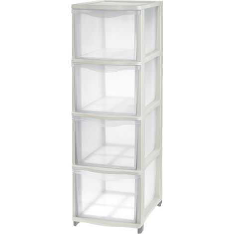 Cassettiera Tontarelli Cover Line Colore Trasparente Bianco 8034840