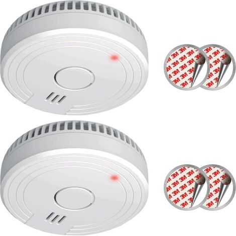 Alarme de fumée 2 pièces Montage magnétique Batterie de 5 Ans Conforme à la Norme européenne EN14604 Blanc (1/5)