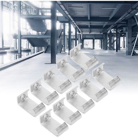 Crochet de levage en acier en forme de C, tige filetée, pour conduit de ventilation en acier profilé, clip pour conduit d'air, crochet spécial plafond M10 (1/5)