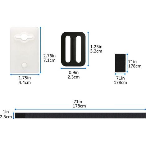 8-teiliges Set aus Kragen und Halterungen für Poolabdeckungen, Ersatzteile für das Aufrollsystem, flexible Verkürzungsbänder, 1,80 m Bänder (1/5)