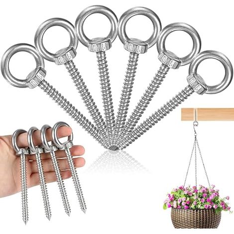 Screw Eye Piton Stainless Steel 304 for Swing M8 x 84 mm (1/5)