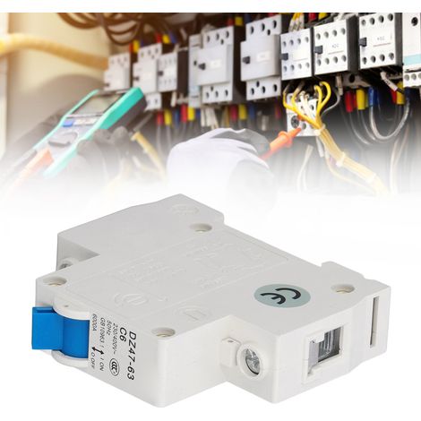 Disjoncteur miniature DZ47-63 C6 1P 230 V/400 V 6 A, montage sur rail DIN, pouvoir de coupure 6000 A (1/5)
