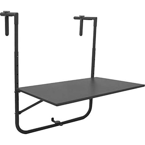 Tavolo da balcone pieghevole colore grigio scuro 60 x 43 cm (1/5)