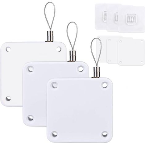 Lot de 3 ferme porte automatique sans perçage, fermeture de porte avec cordon de serrage, ferme porte intérieure pour portes coulissantes, 800 g, 1000 g