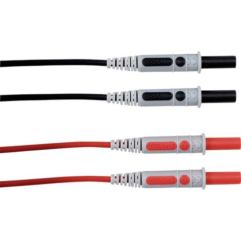 Chauvin Arnoux  Messleitungs-Set 4 mm Sicherheits-Stecker 4 mm Sicherheits-Buchse 1.5 m Rot, Schwarz