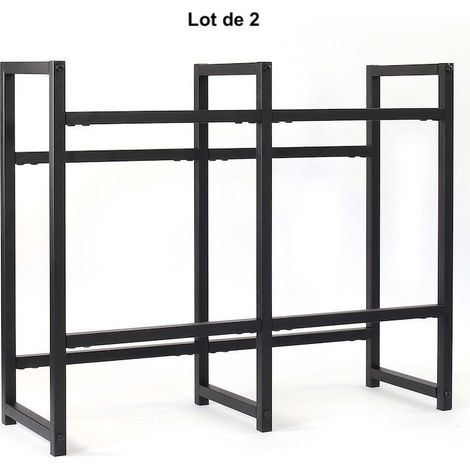 Lot de 2 Étagères de Rangement Pratique (91 x 31 x 75 cm) pour Caisses de Boissons et Rangement Divers (1/5)