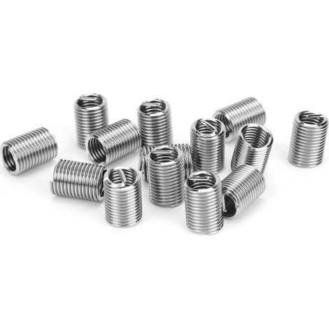 Thread Repair Inserts, SUS304 Stainless Steel Threaded Inserts M8 x 1.25, 50 Pieces for Repairing Threaded Holes in Aluminum Alloy, Zinc Alloy, Copper (2.5D) (1/5)