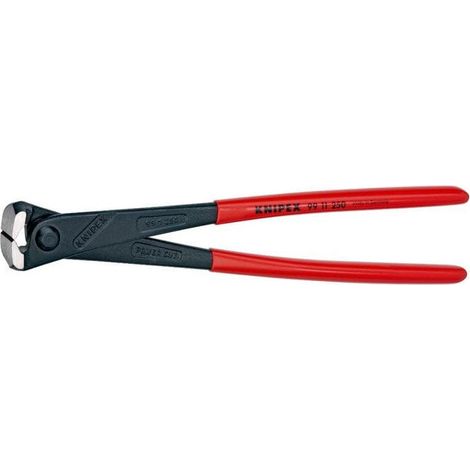 KNIPEX 99 11 250 Tenaglia per ferraioli e cementisti tipo forte a grande forza di taglio rivestiti in resina sintetica atramentata nera 250 mm