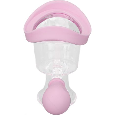 Tasse de lavage oculaire en silicone réutilisable, élimine fatigue visuelle et maquillage, kit de soin des yeux, rose. (1/5)