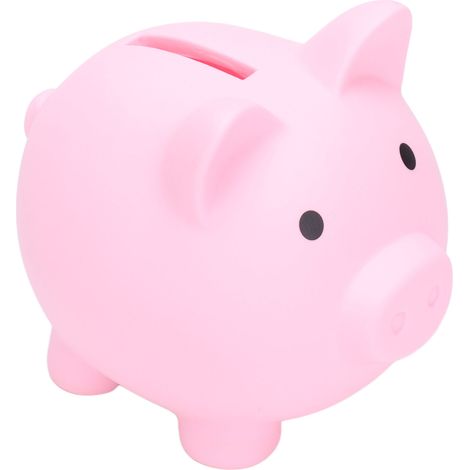 Tirelire cochon en vinyle robuste et durable, motif cochon, rose, cadeau idéal pour garçon ou fille