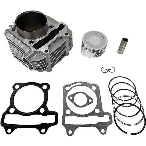 Kit de réfection moteur 62,5 mm comprenant cylindre, piston et joint GY6 200 cm3 pour scooter, quad et buggy (1/5)