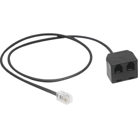 Telefon RJ9 Stecker auf 2 Buchsen 4P4C Stecker Adapter Splitter Verlängerungskabel (1/5)