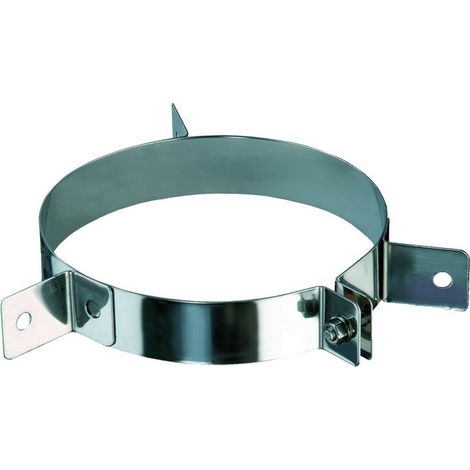 Collare per tiranti in acciaio inox AISI 316L con diametro regolabile da 200 a 220 mm