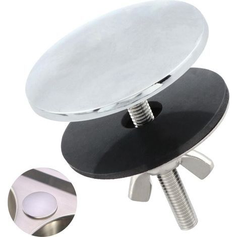 Couvercle d'évier, 5 cm en acier inoxydable, couvercle de trou d'évier, joint d'évier de cuisine, anti-fuite, plug pour trou d'évier (argent, 3,5 x 6,5 cm) (1/4)
