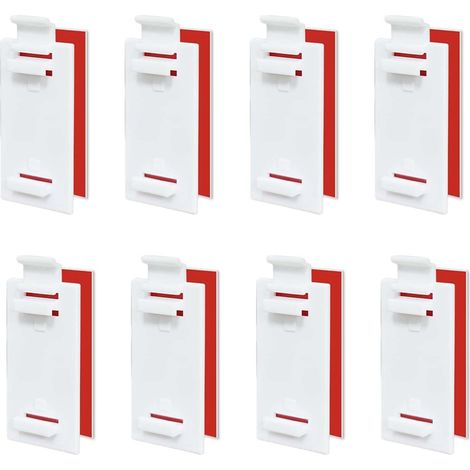 Lot de 8 supports de fixation adhésifs sans perçage pour store de fenêtre (1/5)