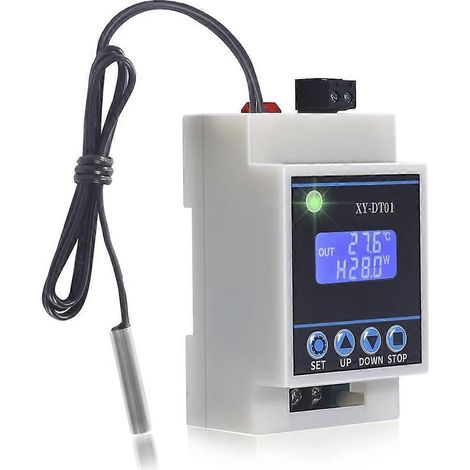 XY-DT01 Digitaler Temperaturregler -40-110 °C, Digitaler Mikrothermostat mit LCD-Bildschirm und wasserdichtem Sensor (1/5)
