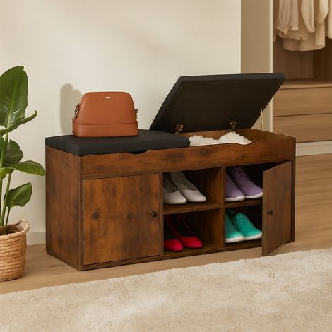 Banc a chaussures avec rangement et siege relevable (1/5)