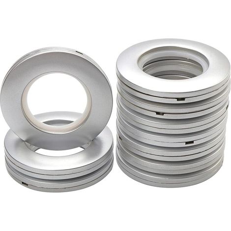 10pcs Anneaux à œillets de Rideau Anneaux en Intérieur Diamètre 40mm Anneaux de Bricolage pour Rideau de Fenêtre Douche Vestiaire Porte Argenté